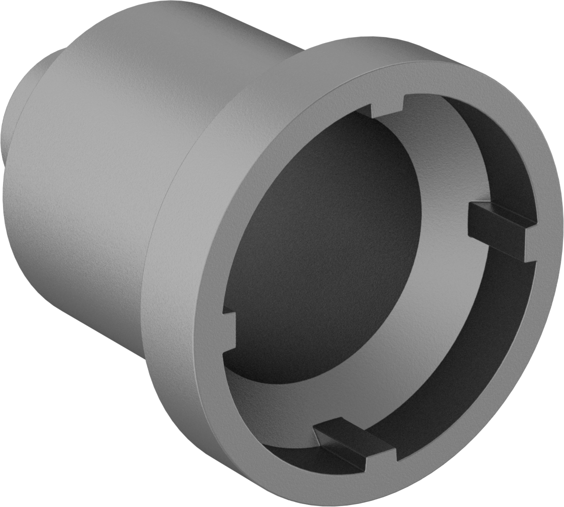 Anahtar Soketi, 4-Pin, 1/2" Kare Tahrik, 58 mm Boyut, 82 mm Toplam Uzunluk