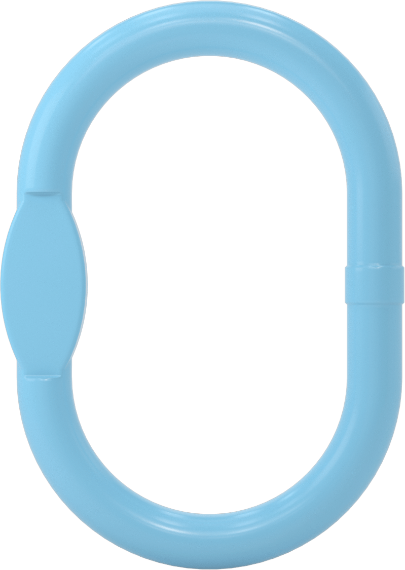 Oblong Chain Ring - for Lifting, for Grade 120 Chain, 3/8 Trade Size (1 Chain)