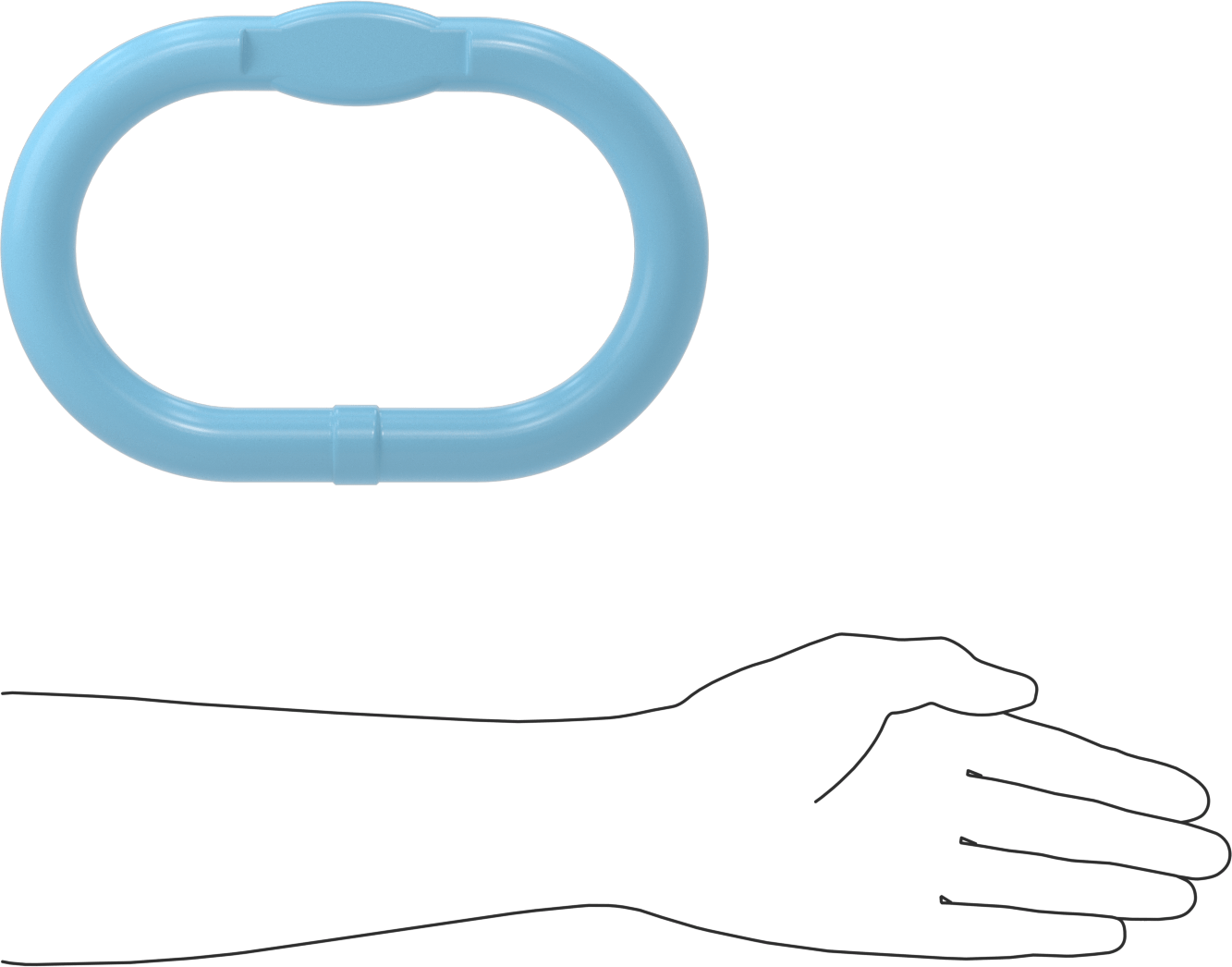 Oblong Chain Ring - for Lifting, for Grade 120 Chain, 1/2 Trade Size (1 Chain)