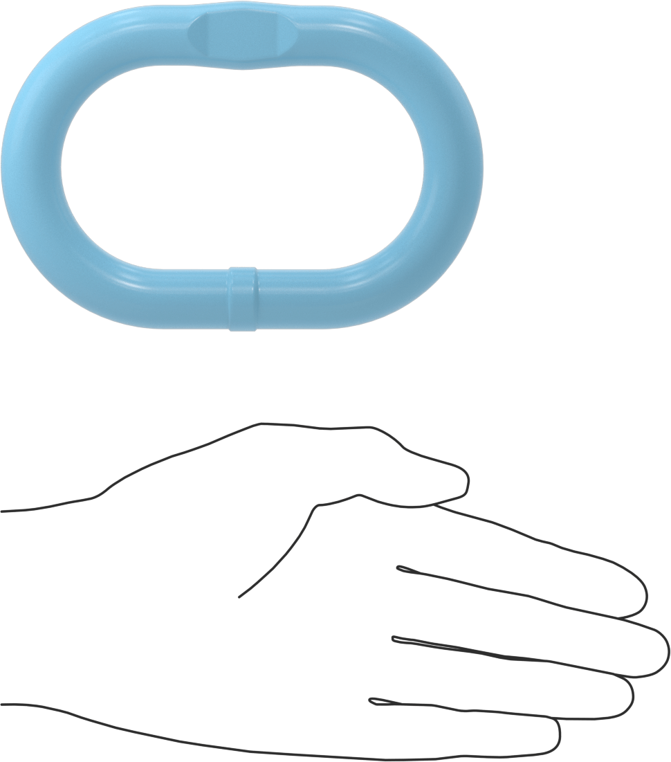 Oblong Chain Ring - for Lifting, for Grade 120 Chain, 1/2 Trade Size (1 Chain)