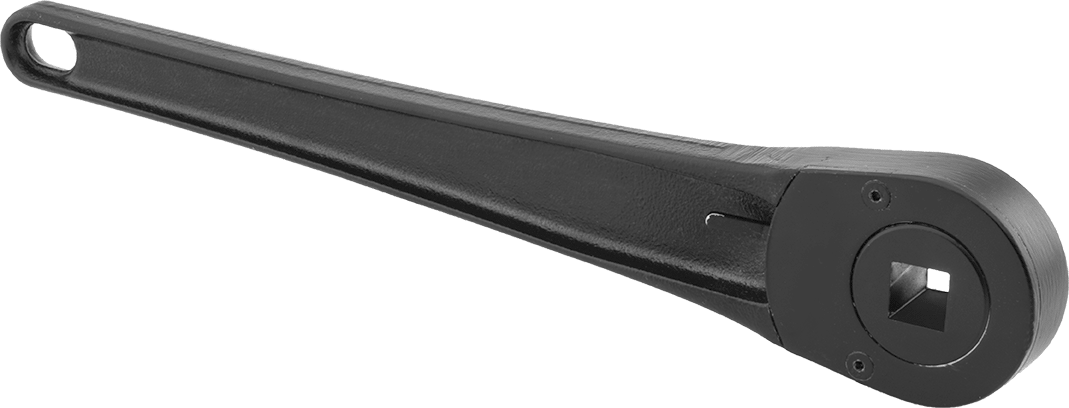 Demir Cırcırlı Kutu Anahtarı, 4 Noktalı Açıklıklarla, 3/4" Boyut, 16-1/2" Toplam Uzunluk