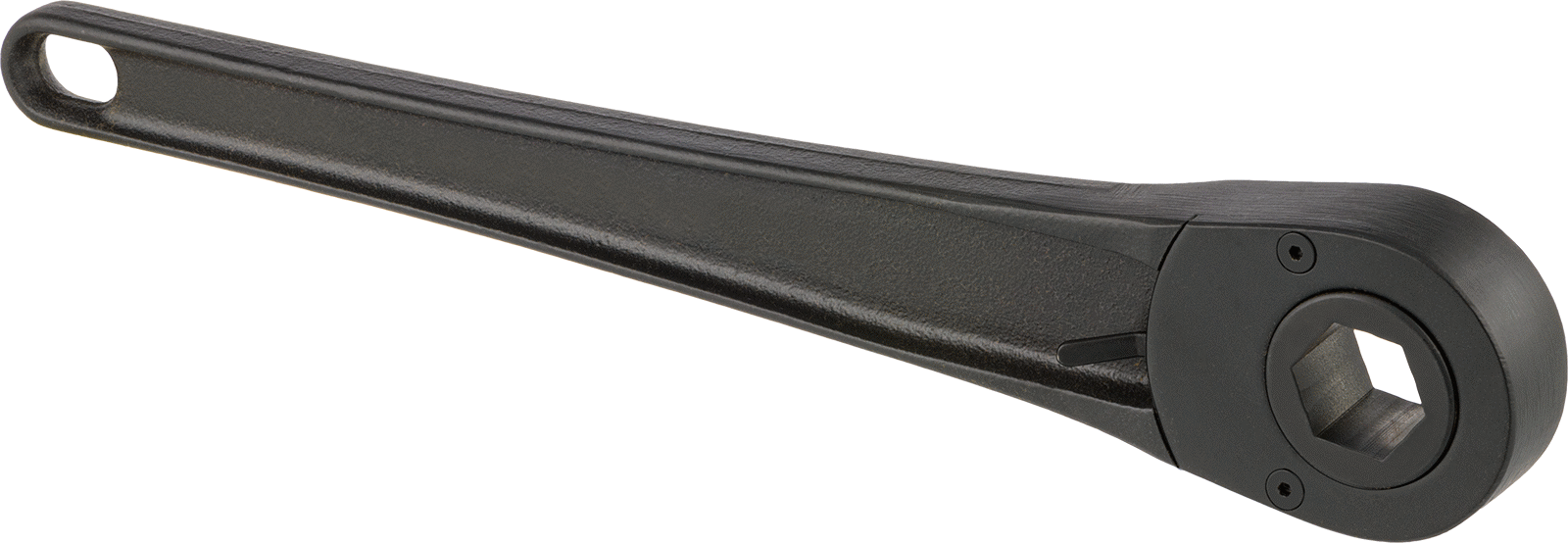 Demir Cırcırlı Kutu Anahtarı, 6 Noktalı Açıklıklarla, 1-1/8" Boyut, 16-1/2" Toplam Uzunluk
