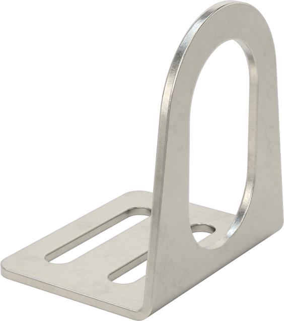 Sensör ve Anahtar Montaj Braketi, 22 mm Dış Çap için, 304 Paslanmaz Çelik, 45 mm x 35 mm x 51 mm