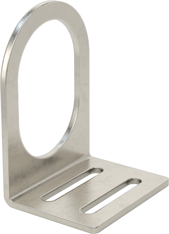 Sensör ve Anahtar Montaj Braketi, 47 mm Dış Çap için, 304 Paslanmaz Çelik, 64 mm x 51 mm x 89 mm