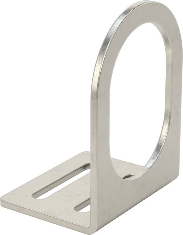 Sensör ve Anahtar Montaj Braketi, 47 mm Dış Çap için, 304 Paslanmaz Çelik, 64 mm x 51 mm x 89 mm