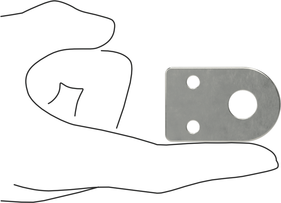 Sensör ve Anahtar Montaj Braketi, 12 mm Dış Çap için, 304 Paslanmaz Çelik, 32 mm x 49 mm