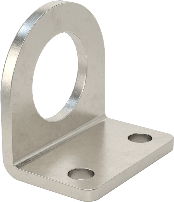Sensör ve Anahtar Montaj Braketi, 22 mm Dış Çap için, 304 Paslanmaz Çelik, 38 mm x 25 mm x 39 mm