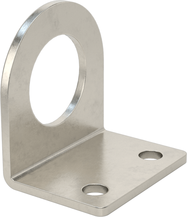 Sensör ve Anahtar Montaj Braketi, 30 mm Dış Çap için, 304 Paslanmaz Çelik, 51 mm x 38 mm x 54 mm