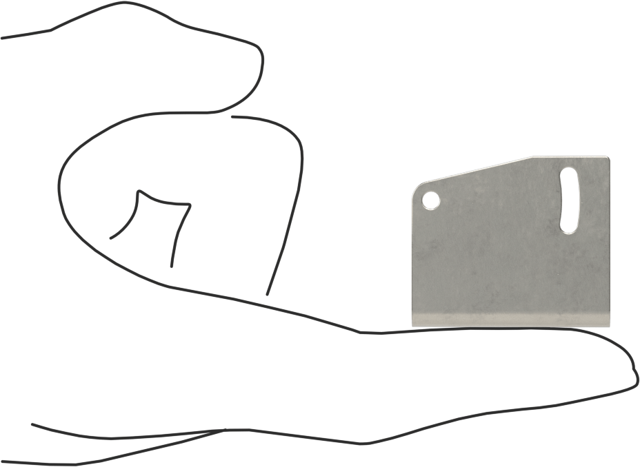 Sensör ve Anahtar Montaj Braketi, Düz/Dikdörtgen Gövde için, Paslanmaz Çelik, 36mm x 16.2mm x 31.2mm