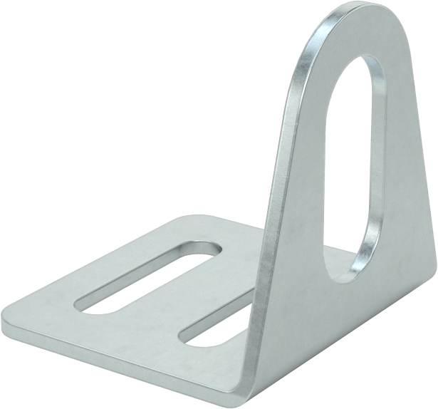 Sensör ve Anahtar Montaj Braketi, 12 mm Dış Çap için, Çinko Kaplı Çelik, 38 mm x 35 mm x 38 mm