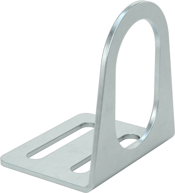 Sensör ve Anahtar Montaj Braketi, 30 mm Dış Çap için, Çinko Kaplı Çelik, 57 mm x 45 mm x 64 mm