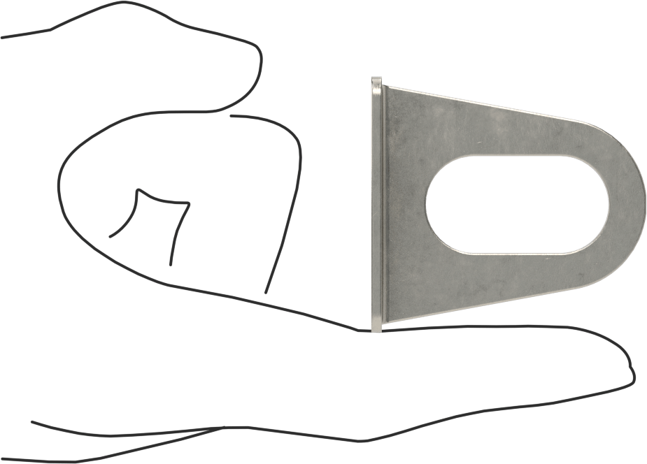 Sensör ve Anahtar Montaj Braketi, 18 mm Dış Çap için, 303 Paslanmaz Çelik, 45 mm x 35 mm x 51 mm