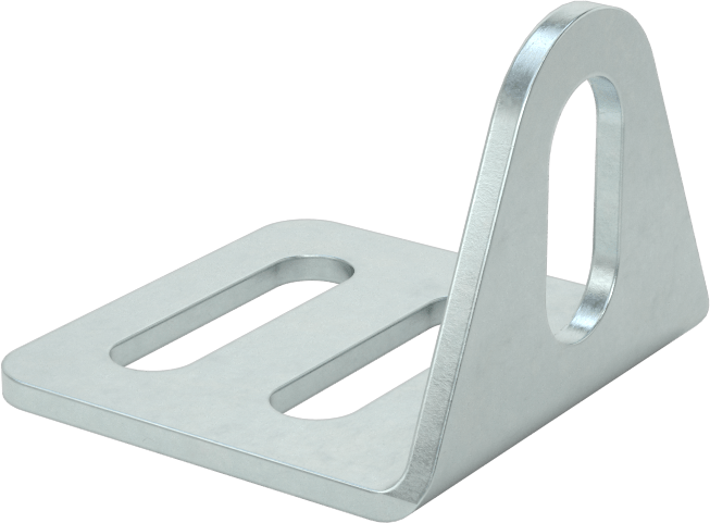 Sensör ve Anahtar Montaj Braketi, 8 mm Dış Çap için, Çinko Kaplı Çelik, 32 mm x 32 mm x 25 mm