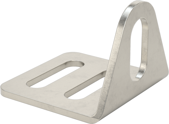 Sensör ve Anahtar Montaj Braketi, 8 mm Dış Çap için, 303 Paslanmaz Çelik, 32 mm x 32 mm x 25 mm