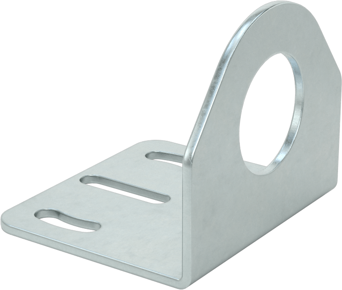 Sensör ve Anahtar Montaj Braketi, 18 mm Dış Çap için, Çinko Kaplı Çelik, 42 mm x 37 mm x 37 mm
