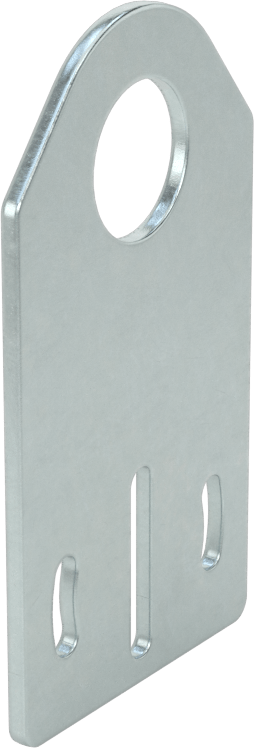 Sensör ve Anahtar Montaj Braketi, 12 mm Dış Çap için, Çinko Kaplı Çelik, 30 mm x 54 mm