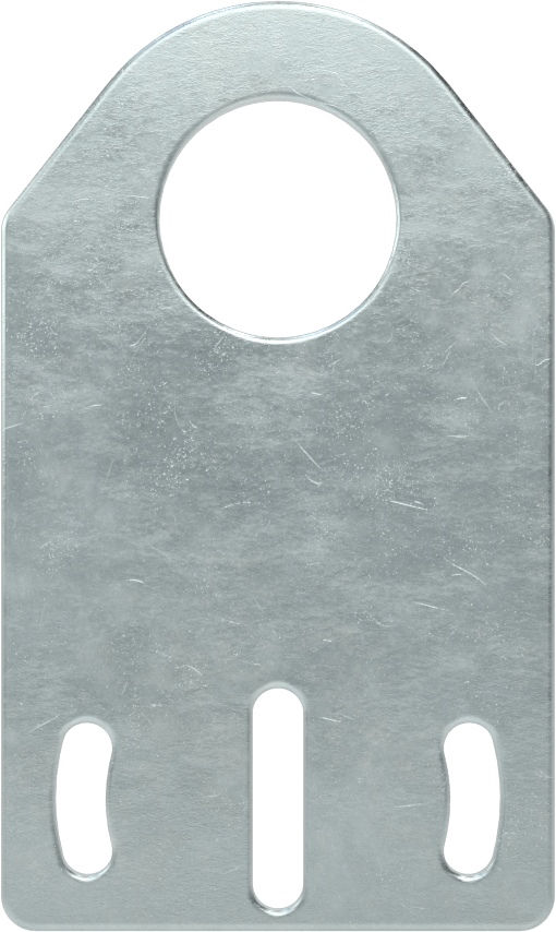 Sensör ve Anahtar Montaj Braketi, 18 mm Dış Çap için, Çinko Kaplı Çelik, 42 mm x 71 mm