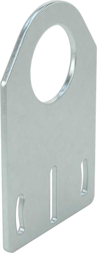 Sensör ve Anahtar Montaj Braketi, 30 mm Dış Çap için, Çinko Kaplı Çelik, 60 mm x 92 mm