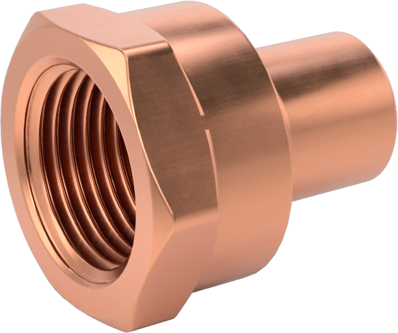 Bakır Boru için Lehim Bağlantılı Bağlantı Parçası, Adaptör, Erkek Soket, 3/8 Boru Boyutu x 3/8 NPT Dişi