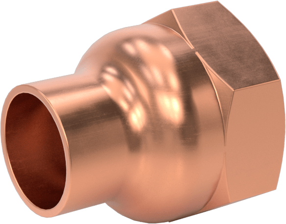 Bakır Boru için Lehim Bağlantılı Bağlantı Parçası, Adaptör, Dişli Soket Bağlantısı, 3/8 Boru Boyutu x 3/8 NPT Dişi