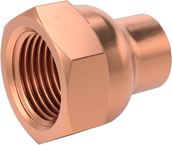 Bakır Boru için Lehim Bağlantılı Bağlantı Parçası, Adaptör, Dişli Soket Bağlantısı, 3/8 Boru Boyutu x 3/8 NPT Dişi