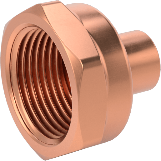 Bakır Boru için Lehim Bağlantılı Bağlantı Parçası, 3/8“ İç Çaplı Boru Dişi x 3/4” NPT Dişi Adaptör