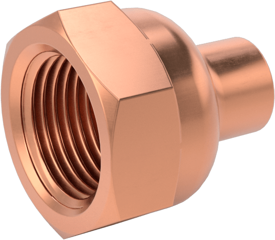 Bakır Boru için Lehim Bağlantılı Bağlantı Parçası, Adaptör, Dişli Soket Bağlantısı, 1/4 Boru Boyutu x 3/8 NPT Dişi