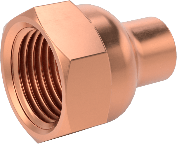 Bakır Boru için Lehim Bağlantılı Bağlantı Parçası, Adaptör, Dişli Soket Bağlantısı, 3/8 Boru Boyutu x 1/2 NPT Dişi