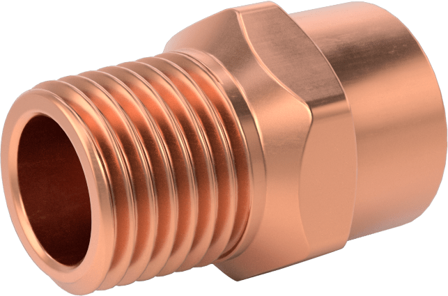 Bakır Boru için Lehim Bağlantılı Bağlantı Parçası, Adaptör, Dişi Soket, 3/8 Boru Boyutu x 1/4 NPT Erkek