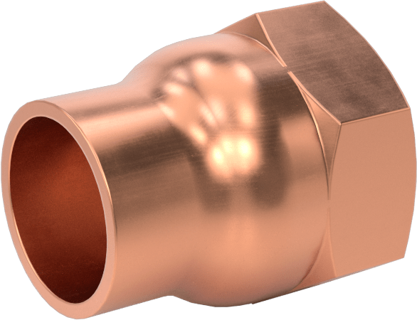 Bakır Boru için Lehim Bağlantılı Bağlantı Parçası, Adaptör, Dişli Soket Bağlantısı, 1/4 Boru Boyutu x 1/8 NPT Dişi