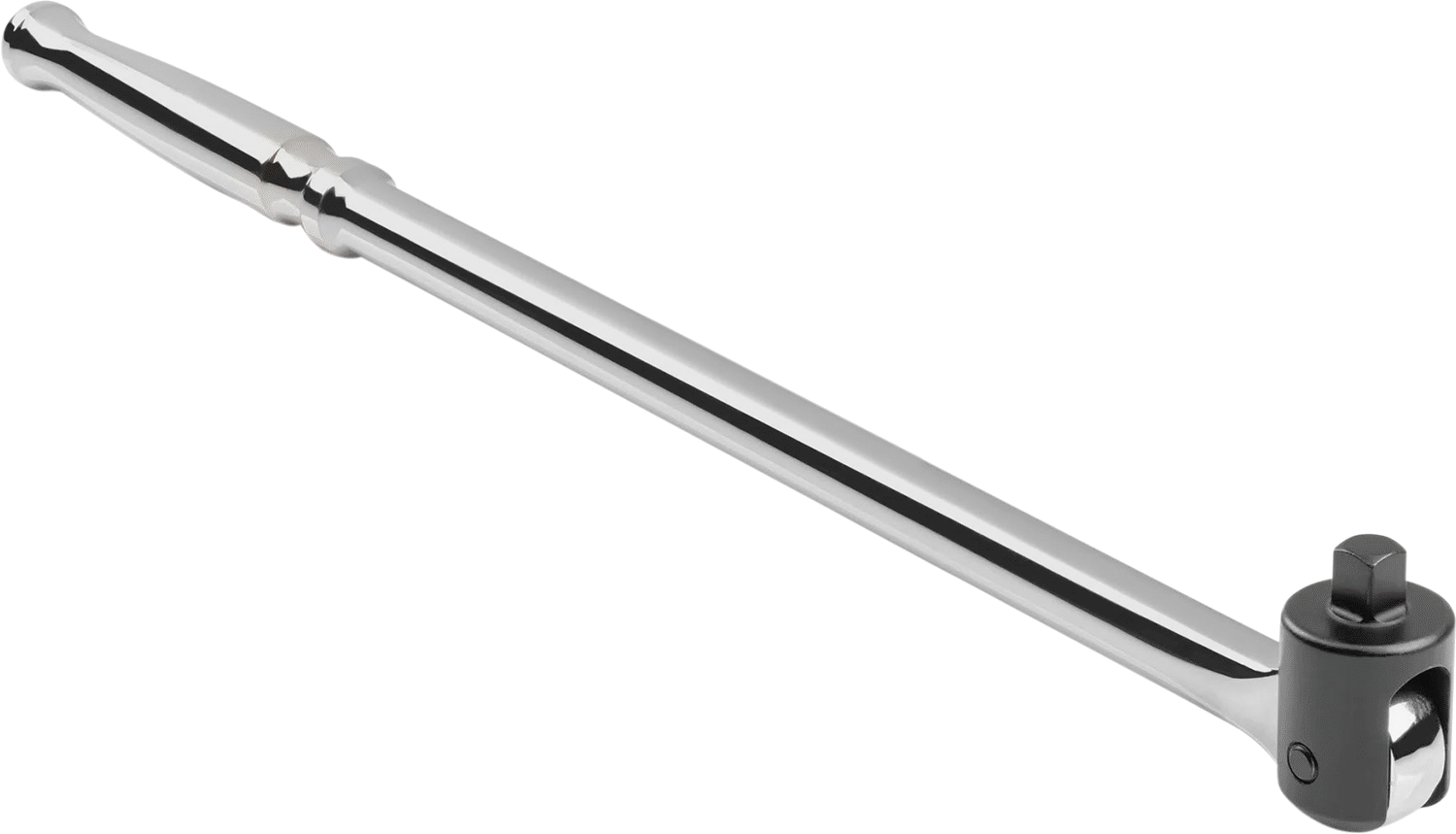 Esnek Başlıklı Anahtar Sapı, 3/8" Kare Tahrik, 19-1/2" Toplam Uzunluk, Krom Kaplama