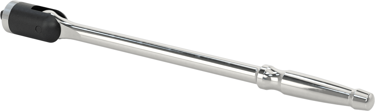 Esnek Başlıklı Anahtar Sapı, Cırcırlı, 3/8" Kare Tahrik, 17" Toplam Uzunluk