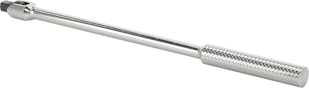 Esnek Başlıklı Anahtar Sapı, 1/2" Kare Tahrik, 18-5/8" Toplam Uzunluk, Krom Kaplı Çelik