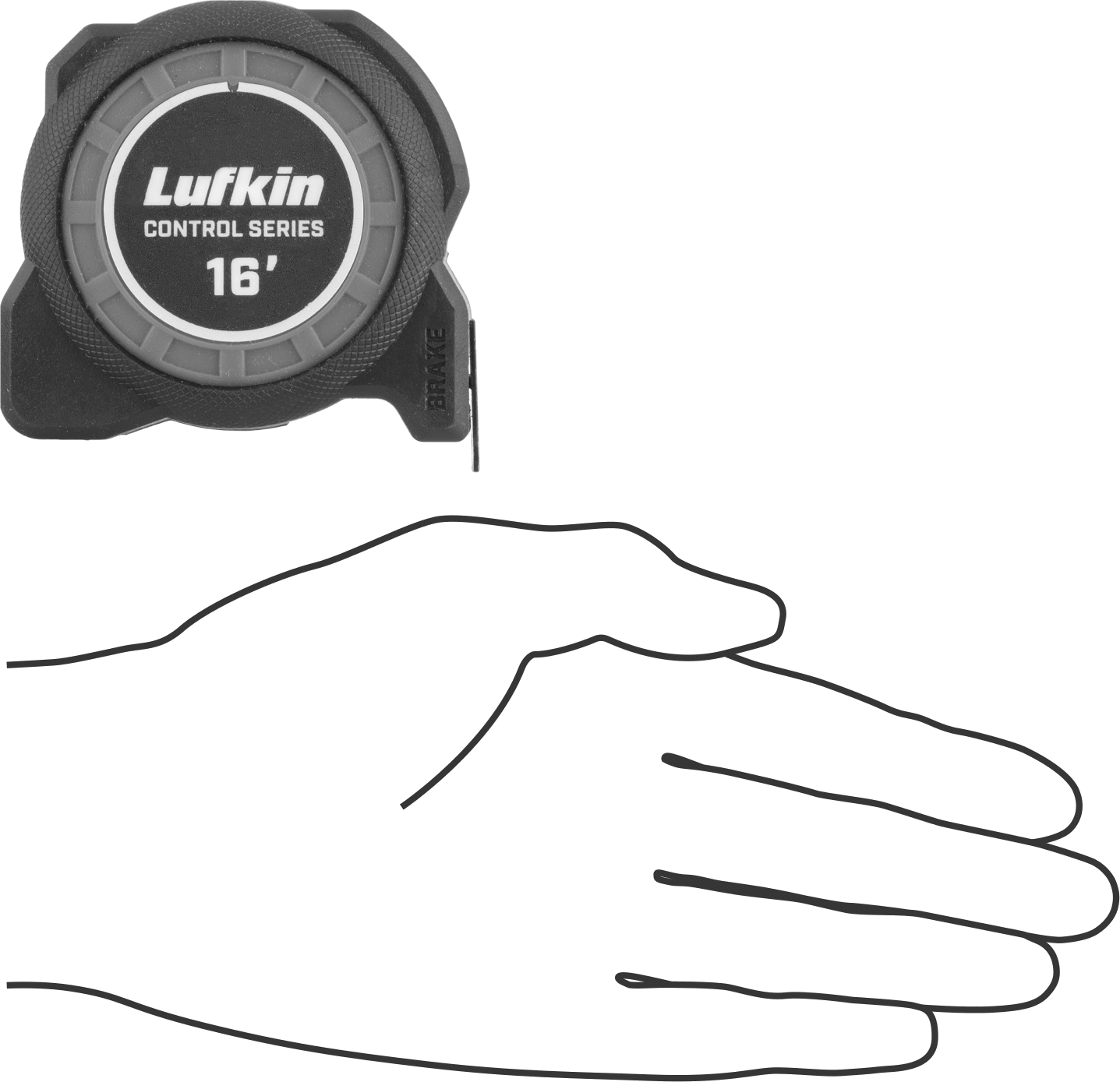 Lufkin Kontrollü Geri Çekmeli Şerit Metre, İnç Ölçekleri, 16 Fit Uzunluk