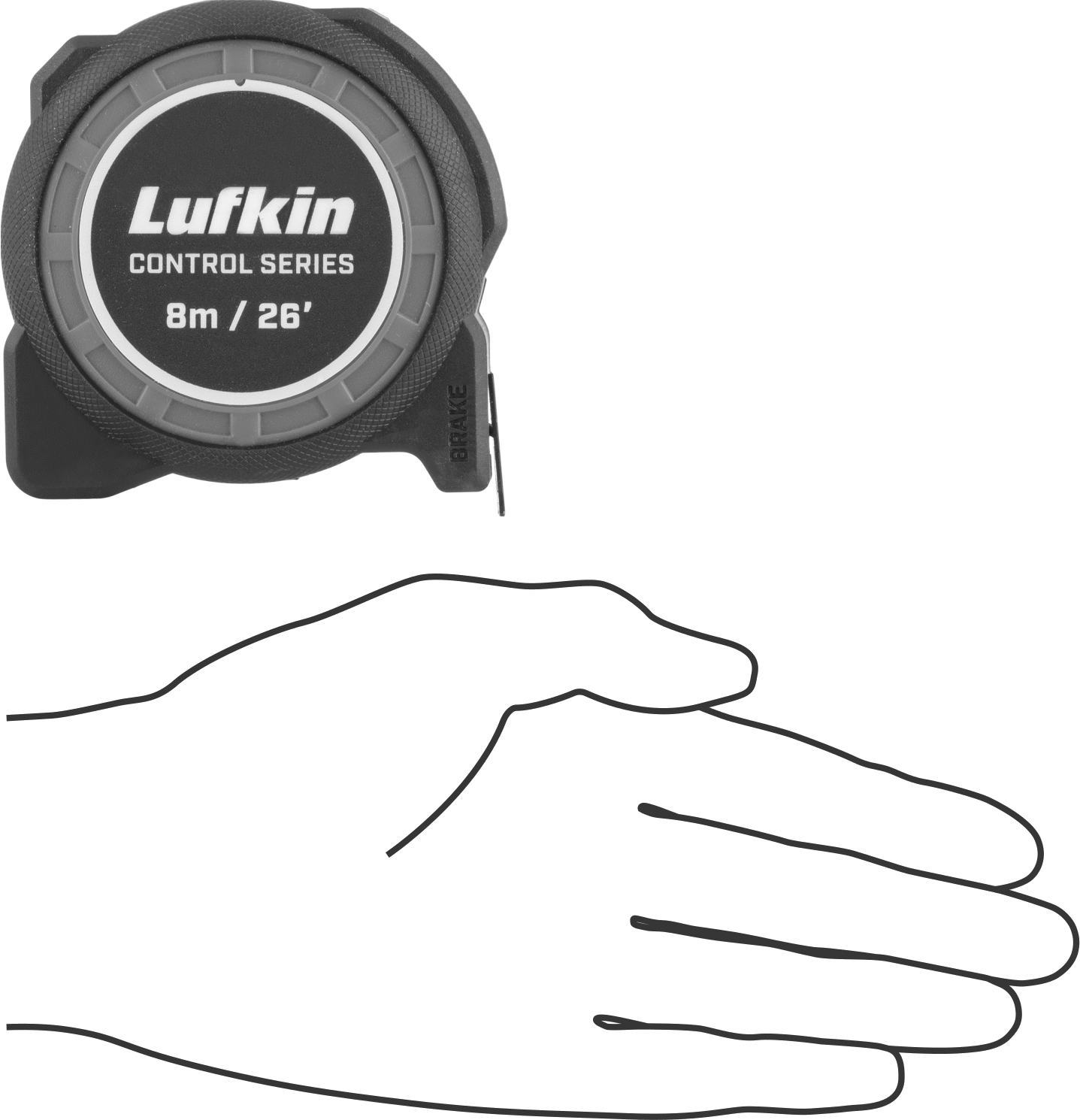 Lufkin Kontrollü Geri Çekmeli Şerit Metre, İnç ve Metrik Ölçekler, 26 Fit Uzunluk