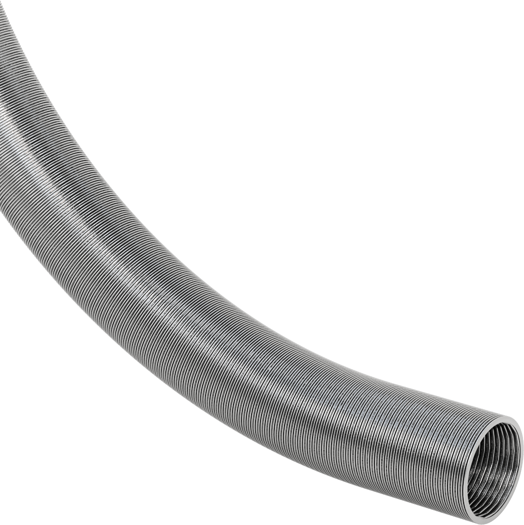 Ağaç Yongaları ve Plastik Peletler için Alüminyum Kanal Hortumu, Bend-and-Stay, 3" ID, 3-3/8" OD