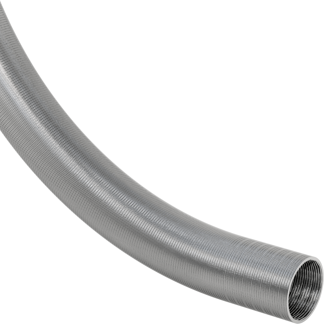 Ağaç Yongaları ve Plastik Peletler için Alüminyum Kanal Hortumu, Bend-and-Stay, 4" ID, 4-3/8" OD