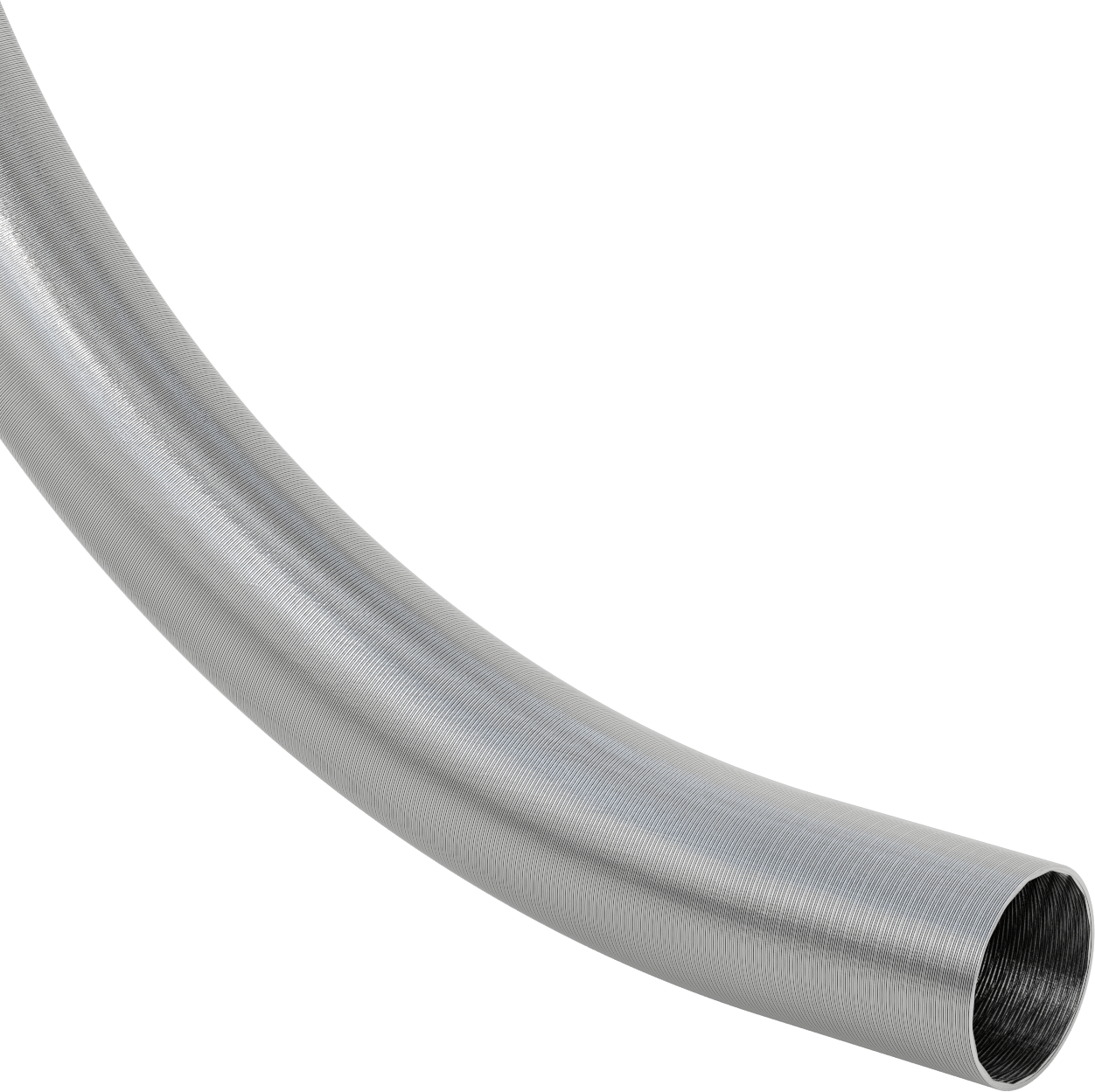 Ağaç Yongaları ve Plastik Peletler için Alüminyum Kanal Hortumu, Bend-and-Stay, 8" ID, 8-3/8" OD