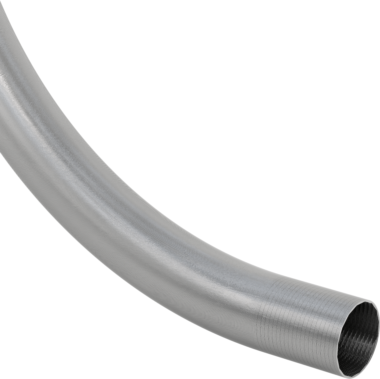 Ağaç Yongaları ve Plastik Peletler için Alüminyum Kanal Hortumu, Bend-and-Stay, 12" ID, 12-3/8" OD