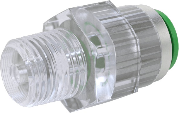 Plastik Boru için İt-Bağlan Bağlantı Elemanı, Yüksek Saflık, Adaptör, 6 mm boru dış çapı x 1/8 BSPT erkek