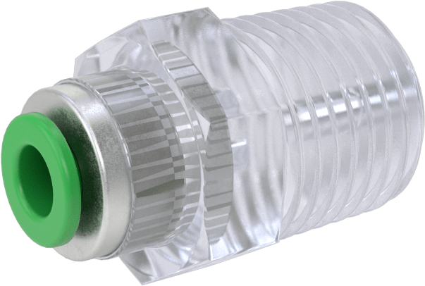 Plastik Boru için İt-Bağlan Bağlantı Elemanı, Yüksek Saflık, 4 mm Boru Dış Çapı x 1/4 BSPT Erkek için Adaptör