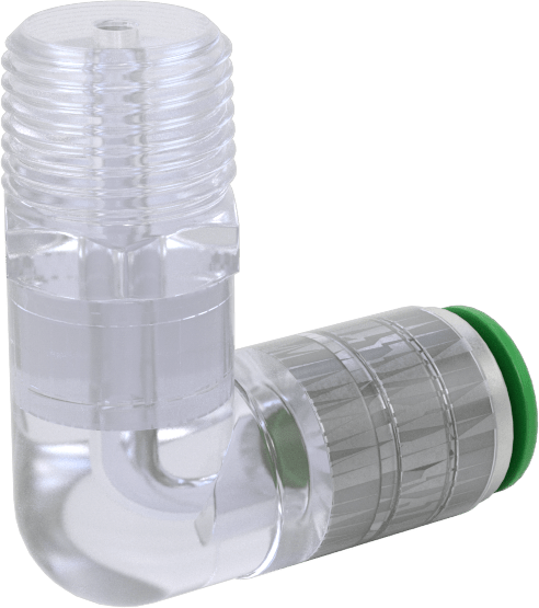 Plastik Boru için İt-Bağlan Bağlantı Elemanı, Yüksek Saflık, Dirsek, 4 mm Boru Dış Çapı x 1/8 BSPT Erkek