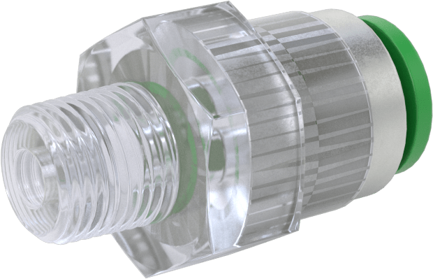 Plastik Boru için İt-Bağlan Bağlantı Elemanı, Yüksek Saflık, 8 mm Dış Çaplı Boru x 1/8 BSPT Erkek Adaptör