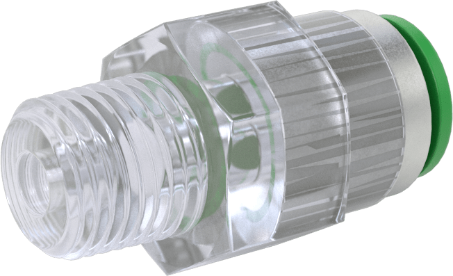 Plastik Boru için İt-Bağlan Bağlantı Elemanı, Yüksek Saflık, 10 mm Dış Çaplı Boru x 1/4 BSPT Erkek Adaptör