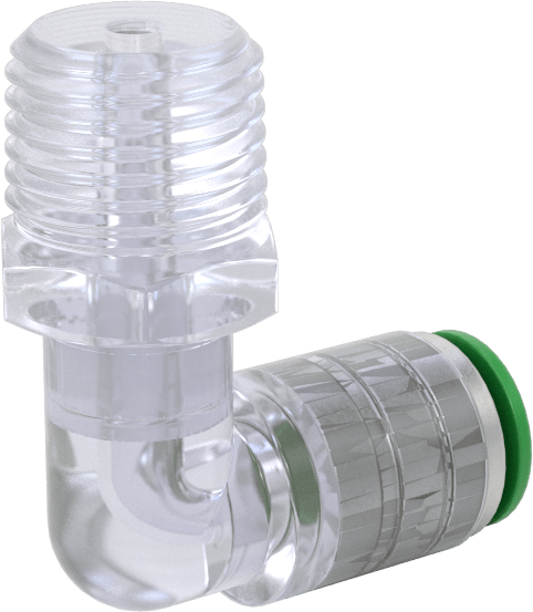 Plastik Boru için İt-Bağlan Bağlantı Elemanı, Yüksek Saflık, Dirsek, 6 mm Boru Dış Çapı x 1/4 BSPT Erkek için