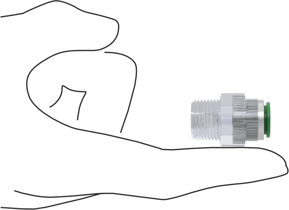 Plastik Boru için İt-Bağlan Bağlantı Elemanı, Yüksek Saflık, 10 mm Dış Çaplı Boru x 3/8 BSPT Erkek için Adaptör