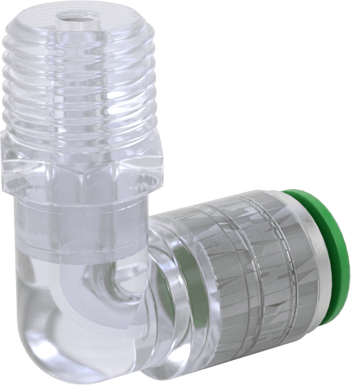 Plastik Boru için İt-Bağlan Bağlantı Elemanı, Yüksek Saflık, Dirsek, 8 mm Boru Dış Çapı x 1/4 BSPT Erkek için
