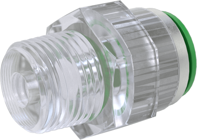 Plastik Boru için İt-Bağlan Bağlantı Elemanı, Yüksek Saflık, 12 mm Boru Dış Çapı x 3/8 BSPT Erkek için Adaptör