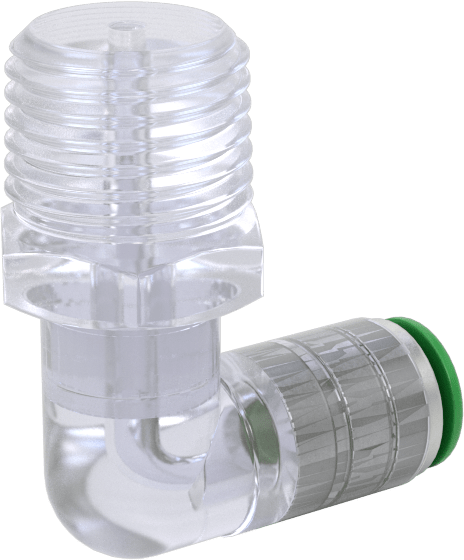 Plastik Boru için İt-Bağlan Bağlantı Elemanı, Yüksek Saflık, 4 mm Dış Çaplı Boru x 1/4 BSPT Erkek için Dirsek