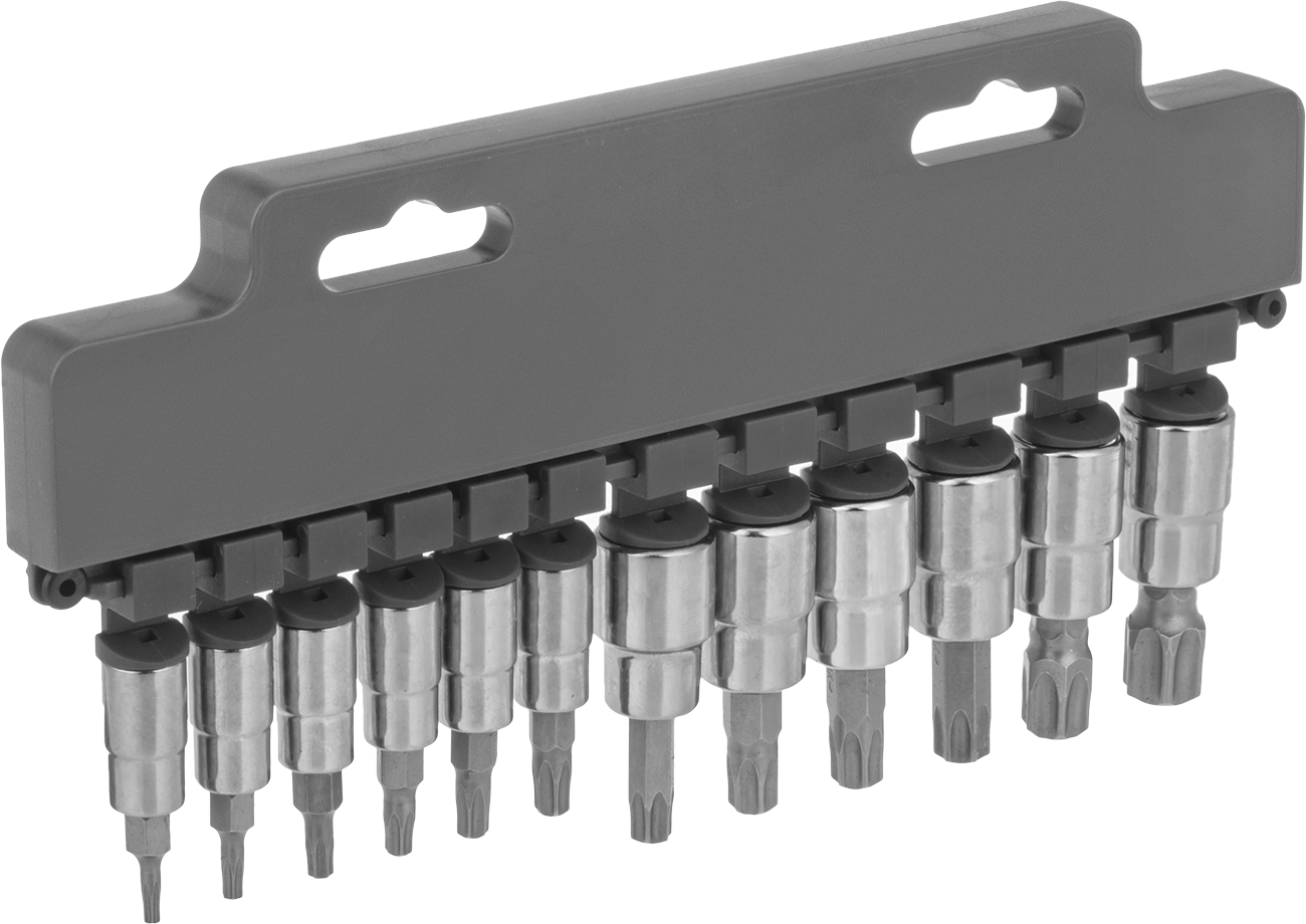 12 Parça Torx Uçlu Soket Seti, 1/4“ ve 3/8” Kare Tahrik